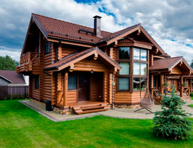 Скрытая проводка в доме из бревна